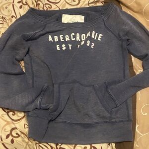Abercrombie & Fitch Women's Slate Blue Crew Neck Sweater
